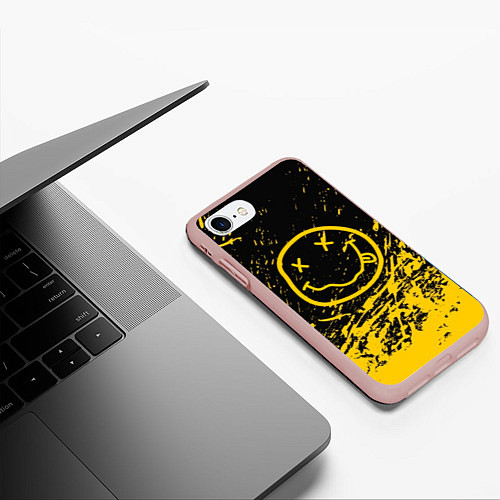 Чехол iPhone 7/8 матовый NIRVANA / 3D-Светло-розовый – фото 3