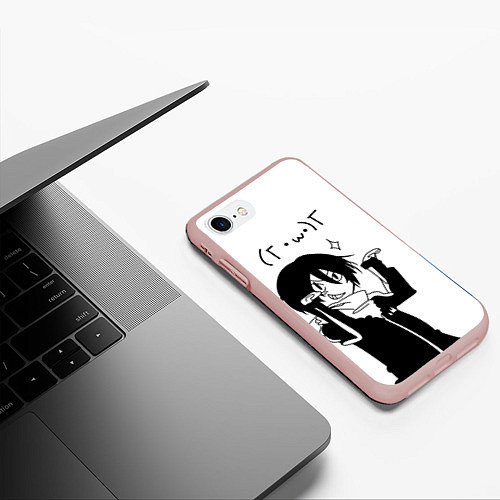Чехол iPhone 7/8 матовый Бездомный бог / 3D-Светло-розовый – фото 3