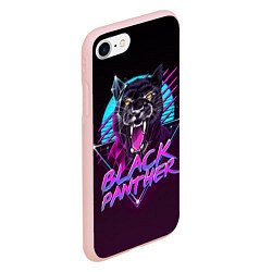 Чехол iPhone 7/8 матовый Black Panther 80s, цвет: 3D-светло-розовый — фото 2