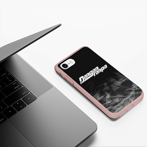 Чехол iPhone 7/8 матовый DANGANRONPA / 3D-Светло-розовый – фото 3