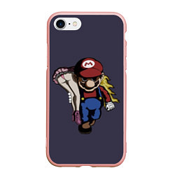 Чехол iPhone 7/8 матовый Mario Chad, цвет: 3D-светло-розовый