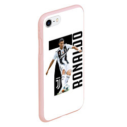 Чехол iPhone 7/8 матовый Ronaldo the best, цвет: 3D-светло-розовый — фото 2