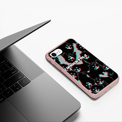 Чехол iPhone 7/8 матовый Undertale, цвет: 3D-светло-розовый — фото 2