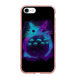 Чехол iPhone 7/8 матовый Милый Тоторо, цвет: 3D-светло-розовый