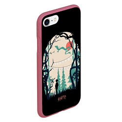 Чехол iPhone 7/8 матовый Хранители Леса, цвет: 3D-малиновый — фото 2