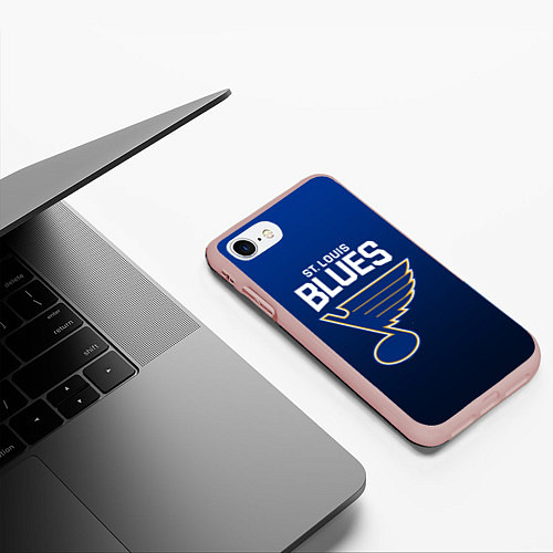 Чехол iPhone 7/8 матовый St Louis Blues / 3D-Светло-розовый – фото 3