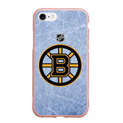 Чехол iPhone 7/8 матовый Boston Bruins: Hot Ice, цвет: 3D-светло-розовый
