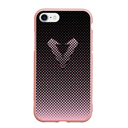 Чехол iPhone 7/8 матовый Apex Legends В Горошек, цвет: 3D-светло-розовый