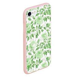 Чехол iPhone 7/8 матовый Пышная растительность, цвет: 3D-светло-розовый — фото 2