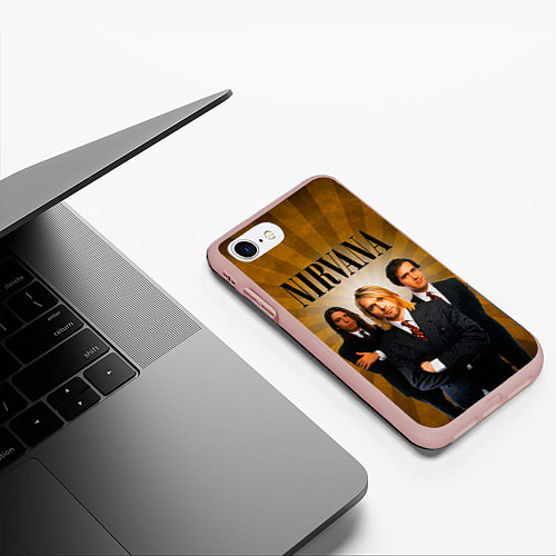 Чехол iPhone 7/8 матовый Nirvana / 3D-Светло-розовый – фото 3