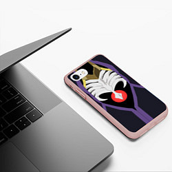 Чехол iPhone 7/8 матовый Overlord Momonga, цвет: 3D-светло-розовый — фото 2
