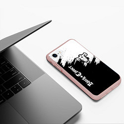 Чехол iPhone 7/8 матовый ЧЁРНЫЙ КЛЕВЕР, цвет: 3D-светло-розовый — фото 2