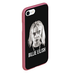 Чехол iPhone 7/8 матовый BILLIE EILISH, цвет: 3D-малиновый — фото 2