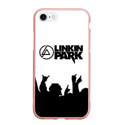 Чехол iPhone 7/8 матовый LINKIN PARK, цвет: 3D-светло-розовый