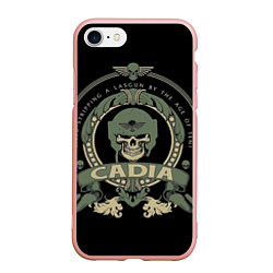 Чехол iPhone 7/8 матовый Вархаммер - Cadia skull, цвет: 3D-светло-розовый