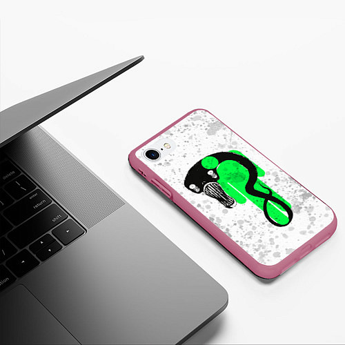 Чехол iPhone 7/8 матовый BILLIE EILISH: Blohsh & Ghoul / 3D-Малиновый – фото 3