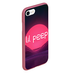 Чехол iPhone 7/8 матовый Lil peepLogo, цвет: 3D-малиновый — фото 2