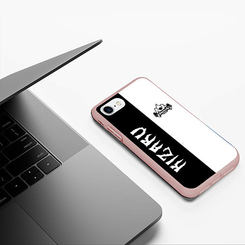 Чехол iPhone 7/8 матовый KIZARU / 3D-Светло-розовый – фото 3