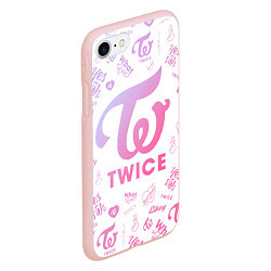 Чехол iPhone 7/8 матовый TWICE, цвет: 3D-светло-розовый — фото 2