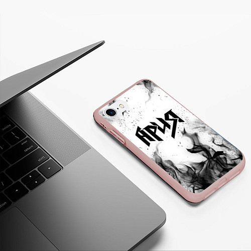Чехол iPhone 7/8 матовый АРИЯ / 3D-Светло-розовый – фото 3