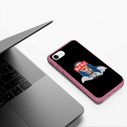 Чехол iPhone 7/8 матовый Bad Guy / 3D-Малиновый – фото 3
