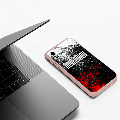 Чехол iPhone 7/8 матовый LINDEMANN: Colour Splash / 3D-Светло-розовый – фото 3