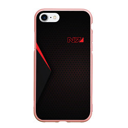 Чехол iPhone 7/8 матовый Mass Effect N7, цвет: 3D-светло-розовый