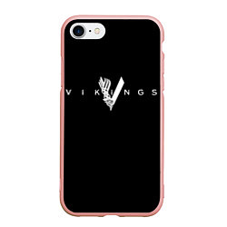 Чехол iPhone 7/8 матовый Vikings, цвет: 3D-светло-розовый