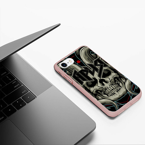 Чехол iPhone 7/8 матовый Ария / 3D-Светло-розовый – фото 3