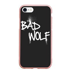 Чехол iPhone 7/8 матовый Bad Wolf, цвет: 3D-светло-розовый