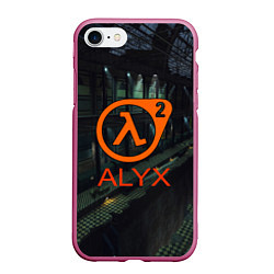 Чехол iPhone 7/8 матовый Half-life 2 ALYX, цвет: 3D-малиновый