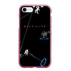 Чехол iPhone 7/8 матовый Half-life, цвет: 3D-малиновый