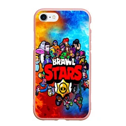 Чехол iPhone 7/8 матовый BrawlStars All heroes