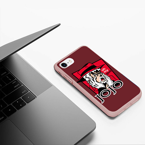 Чехол iPhone 7/8 матовый Приключения ДжоДжо / 3D-Светло-розовый – фото 3