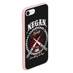 Чехол iPhone 7/8 матовый The Walking Dead Negan, цвет: 3D-светло-розовый — фото 2