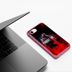 Чехол iPhone 7/8 матовый RESIDENT EVIL 3, цвет: 3D-малиновый — фото 2