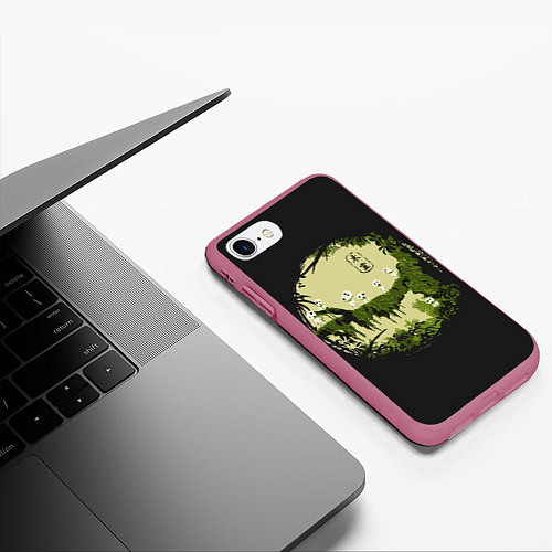 Чехол iPhone 7/8 матовый Princess Mononoke / 3D-Малиновый – фото 3