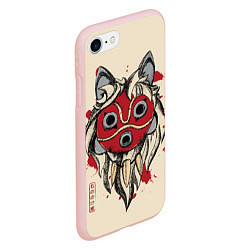 Чехол iPhone 7/8 матовый Princess Mononoke, цвет: 3D-светло-розовый — фото 2