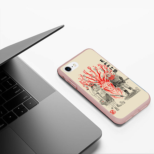 Чехол iPhone 7/8 матовый Принцесса Мононоке / 3D-Светло-розовый – фото 3