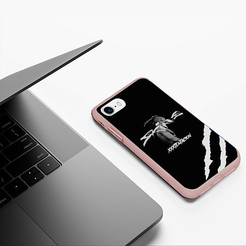 Чехол iPhone 7/8 матовый XXXTENTACION SKINS / 3D-Светло-розовый – фото 3