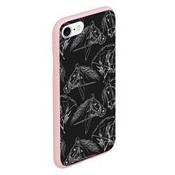 Чехол iPhone 7/8 матовый Кони, цвет: 3D-светло-розовый — фото 2