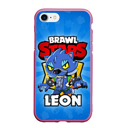 Чехол iPhone 7/8 матовый BRAWL STARS WEREWOLF LEON, цвет: 3D-малиновый