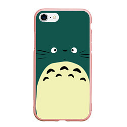 Чехол iPhone 7/8 матовый Totoro, цвет: 3D-светло-розовый