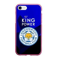 Чехол iPhone 7/8 матовый Leicester City, цвет: 3D-малиновый