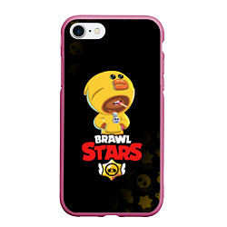 Чехол iPhone 7/8 матовый BRAWL STARS SALLY LEON, цвет: 3D-малиновый