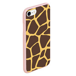 Чехол iPhone 7/8 матовый Окрас жирафа, цвет: 3D-светло-розовый — фото 2