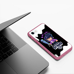 Чехол iPhone 7/8 матовый BRAWL STARS BIBI, цвет: 3D-малиновый — фото 2