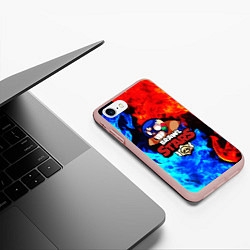 Чехол iPhone 7/8 матовый Brawl Stars El Primo, цвет: 3D-светло-розовый — фото 2