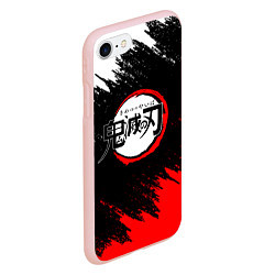 Чехол iPhone 7/8 матовый KIMETSU NO YAIBA, цвет: 3D-светло-розовый — фото 2