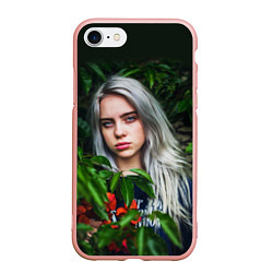 Чехол iPhone 7/8 матовый BILLIE EILISH, цвет: 3D-светло-розовый